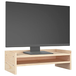 Avis vidaXL Support pour moniteur 50x24x16 cm Bois de pin solide