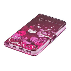 Acheter Wewoo Housse Coque Etui à rabat horizontal en forme de cœur avec lettre pour Galaxy A40avec porte-cartes et