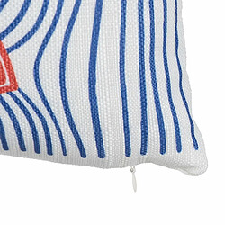 Avis BigBuy Home Coussin Polyester Bleu Blanc Rouge 50 x 30 cm