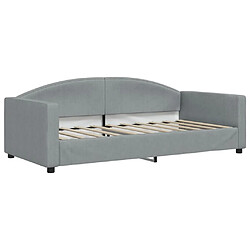 vidaXL Lit de repos sans matelas gris clair 90x190 cm tissu