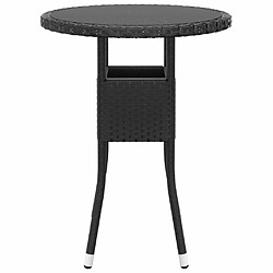 Acheter Maison Chic Mobilier à dîner 3 pcs de jardin - Ensemble table et chaises d'extérieur - Salon/Mobilier de jardin classique Résine tressée Noir -MN14819