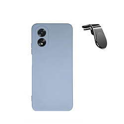 SUPPORT MAGNETIQUE K KIT KIT COFFÉRÉ VOYAGE + COUVERTURE DE SILICONE LIQUIDE Phonecare pour Oppo A38 4G - Bleu clair