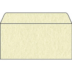 Sigel DU181 Enveloppes Motif Perga Champagne, Format DL (110x220 mm), 50 Pièces, Beige Clair