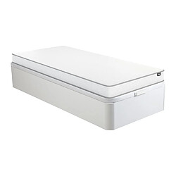 Vente-Unique Ensemble 90 x 190 cm sommier coffre blanc + matelas mousse ép.12cm - ASTYANAX II de YSMÉE