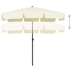 Avis Helloshop26 Parasol de plage 200 x 125 cm jaune sable 02_0008396