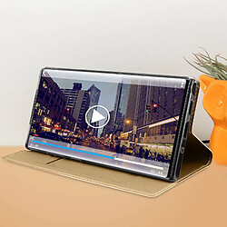 Avis Housse Samsung Galaxy Note 10 Étui Folio Porte-carte Support Vidéo Dux Ducis Or