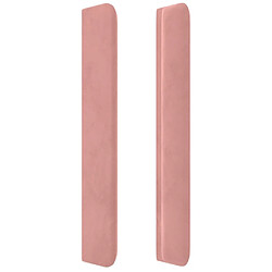 Acheter Maison Chic Tête de lit scandinave avec oreilles,meuble de chambre Rose 103x16x118/128 cm Velours -MN66468