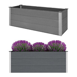 vidaXL Lit surélevé de jardin WPC 150x50x54 cm Gris