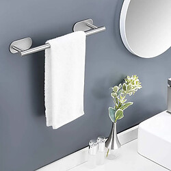 Universal Rail de serviette en acier inoxydable Porte-serviettes autocollant pour salle de bains Cuisine WC Montage mural à rouleau | Porte-serviettes(Argent) pas cher