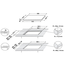 Avis Table de cuisson induction 60cm 3 feux 7200w - wss3960ne - WHIRLPOOL