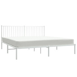 Avis Maison Chic Lit adulte - Cadre de lit métal avec tête de lit,Structure du lit Contemporain pour chambre blanc 180x200 cm -MN50310