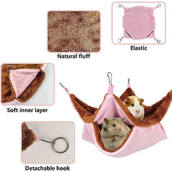 Pendre chaud Pet Bunked Hamac, Hamac petit animal pour oiseaux Perroquet Écureuil Furet, Cachette de lit suspendue pour Rat Sugar Cochon d'Inde