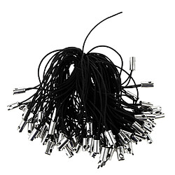 Cordon de lanière tressée de téléphone portable 100pcs corde de bricolage sangles de lariat noir