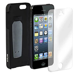 Coque pour iPhone 5 CAMPUS StandShield avec Stand Noir / Clip Bleu + Film