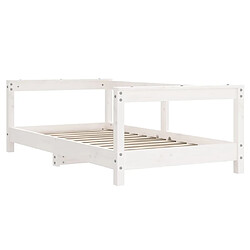 Avis Maison Chic Lit simple Cadre de lit pour enfant,Lit d'Enfant Moderne blanc 70x140 cm bois de pin massif -MN20397