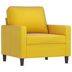 Maison Chic Fauteuil Relax pour salon | Fauteuil Jaune 60 cm Velours -GKD65745