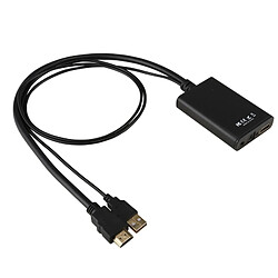 Wewoo HDMI vers HDMI + audio 3,5 mm + convertisseur 3D SPDIF 4K x 2K, alimentation d'énergie