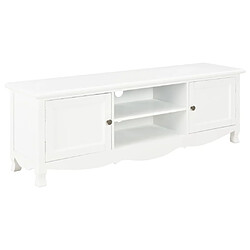 Maison Chic Meuble TV scandinave - Banc TV pour salon Blanc 120x30x40 cm Bois -MN33559