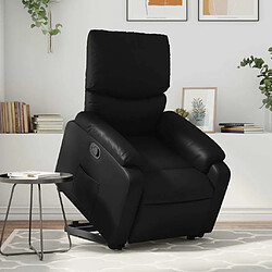 Maison Chic Fauteuil Relax pour salon, Fauteuil inclinable Noir Similicuir -GKD82245