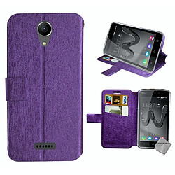 Htdmobiles Housse etui portefeuille pour Wiko Freddy + film ecran - MAUVE