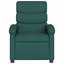 Acheter Maison Chic Fauteuil de massage inclinable,Fauteuil luxe de relaxation Vert foncé Tissu -MN21901