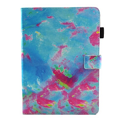 Wewoo Housse Étui bleu et rose pour iPad 9.7 pouces 2017 / Air / Air 2 Universel Marbre Motif Horizontal Flip En Cuir de Protection avec Holder & Card Slots & Sommeil