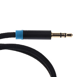 3.5mm mâle à femelle câble audio casque audio cordon d'extension noir 0.5m