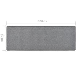 vidaXL Tapis de couloir Gris foncé 50x150 cm pas cher