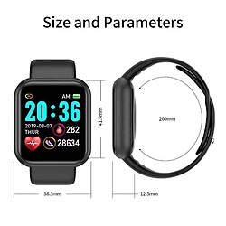 Avis Universal Smartwatch Bluetooth Fitness Tracker Tension artérielle Bracelet étanche Surveillance de la fréquence cardiaque Smartwatch Couple | Smartwatches (noir)