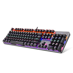 Clavier de jeu mécanique RVB, rétroéclairé arc-en-ciel LED, commutateurs mécaniques bleus clavier d'ordinateur filaire USB avec pour PC portable multi-appareils Windows/Mac/PS4 pas cher