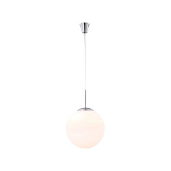 GLOBO LIGHTING Suspension nickel mat en verre opal satiné - Blanc orangé