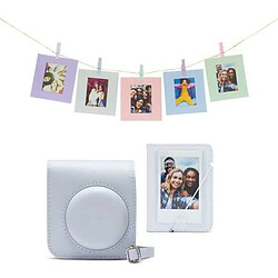 Ensemble d'accessoires Fujifilm Instax Mini 12 (ÉTUI, ALBUM, CADRES AVEC ATTACHES); ARGILE Blanc