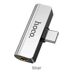 HOCO convertisseur audio LS26 Type C - Jack 3,5mm + Typ C silver