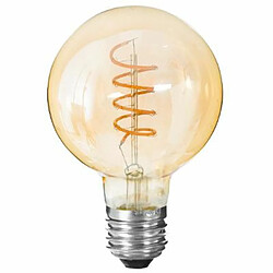 Ampoule À Led Torsadée Ronde 14cm Ambre