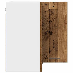 Acheter vidaXL Armoire d'angle suspendue vieux bois 57x57x60cm bois ingénierie