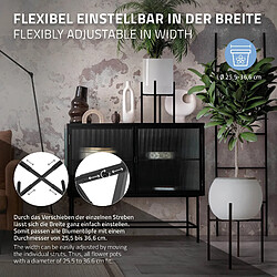 Acheter ML-Design Support pour Fleurs Noir, 22-30x22-30x40,5 cm, en Métal, Pots de Fleurs Surélevé, Moderne, Résistant aux Intempéries, Taille Réglable, Porte-Fleurs Déco, Étagère Plantes Intérieur/Extérieur