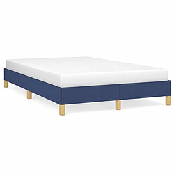 Maison Chic Lit adulte - Lit simple Cadre de lit,Structure du lit Contemporain Bleu 120 x 200 cm Tissu -MN94106