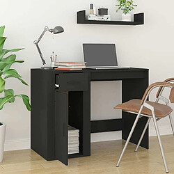 Avis Maison Chic Bureau,Table de travail pour chambre Noir 100x49x75 cm Bois d'ingénierie -GKD60436