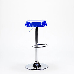 Avis Superstool Tabouret haut bar et cuisine forme de capsule de bouteille design moderne Dallas | Bleu