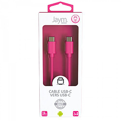 Jaym Câble USB-C vers Type-C 3A - 1,5 mètres - Collection POP - Rose pas cher