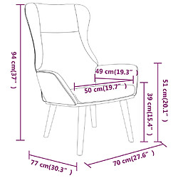 vidaXL Chaise de relaxation Vert foncé Tissu pas cher