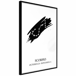 Paris Prix Affiche Murale Encadrée Zodiac Scorpio I 20 x 30 cm Noir