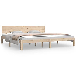 Maison Chic Lit adulte - Lit simple Cadre de lit,Structure du lit Contemporain Bois de pin massif 200x200 cm -MN59968