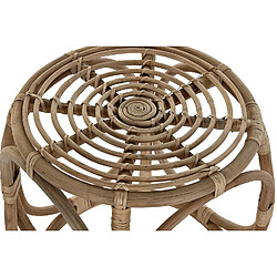 Avis Pegane Table d'appoint en bois de rotin coloris naturel - diamètre 43 x hauteur 46 cm