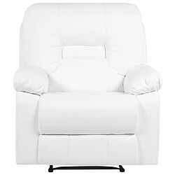 Acheter Beliani Fauteuil Cuir PU Blanc BERGEN