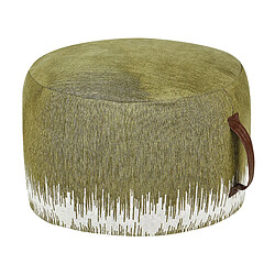 Beliani Pouf KAWAI Vert olive Coton 50 cm 50 cm 