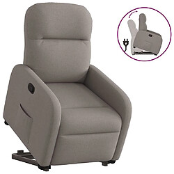 vidaXL Fauteuil inclinable taupe tissu