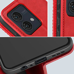 Avizar Étui pour Motorola Moto G84 Portefeuille Motif Damier Collection Geo Rouge pas cher