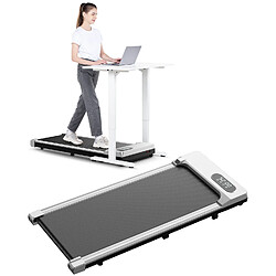 Tapis de marche Portable - DSKEUZEEW - Walking Pad 1-8 km/h, 2.5HP - Avec télécommande et écran LCD - Argenté