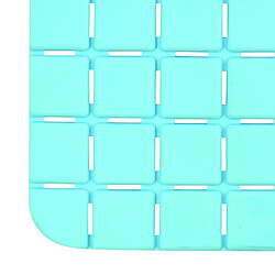 MSV Tapis Fond de douche antidérapant Caoutchouc QUADRO 54x54cm Bleu